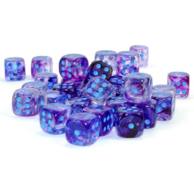 Chessex Nebula Luminary Nocturnal/Blue Six-Sided 12mm Dice