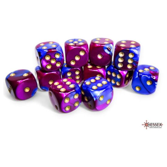 Chessex Gemini Blue-Purple/Gold Six-Sided 12mm Dice