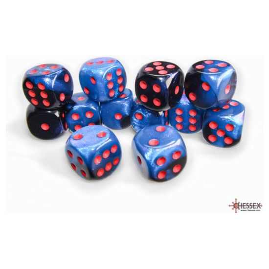 Chessex Gemini Black-Starlight/Red Six-Sided 12mm Dice