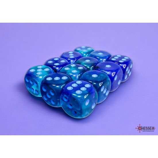 Chessex Gemini Luminary Blue-Blue/Light Blue Six-Sided 16mm Dice