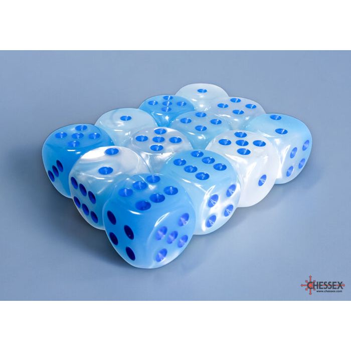 Chessex Gemini Luminary Blue-Blue/Light Blue Six-Sided 16mm Dice