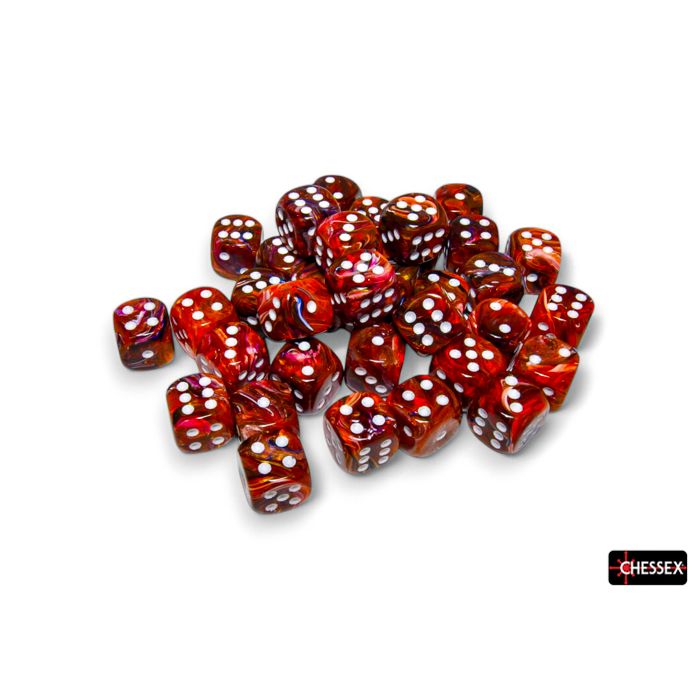 Chessex Festive Symphony/White Six-Sided 12mm Dice