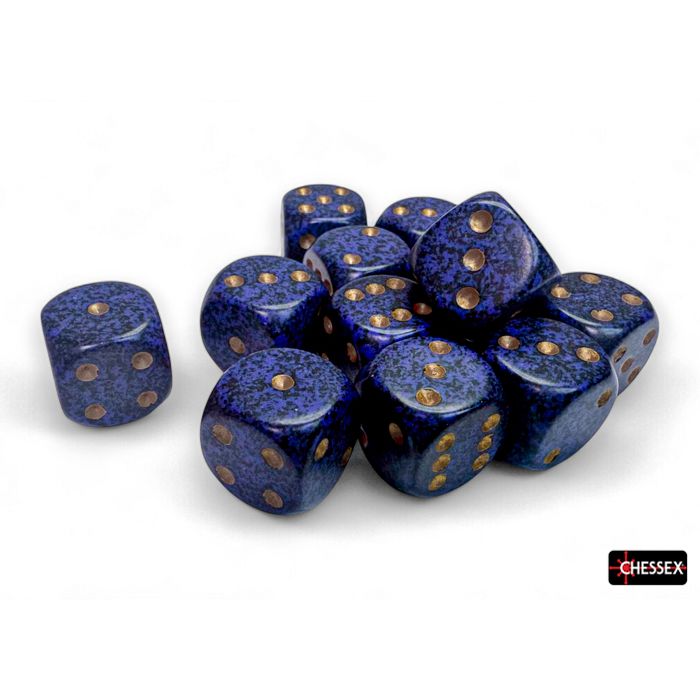 Chessex Speckled Golden Cobalt Six-Sided 16mm Dice