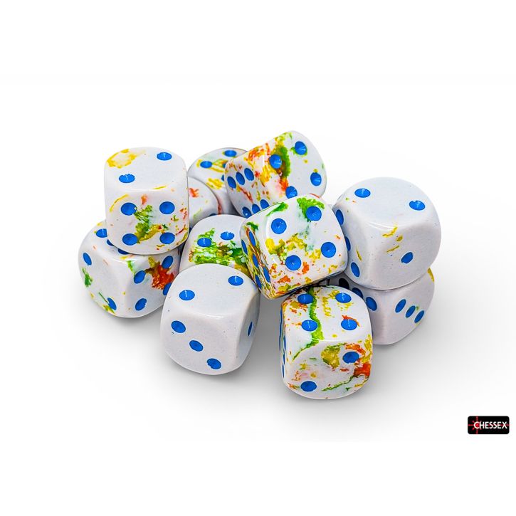 Chessex Brush Breezy/Blue Six-Sided 16mm Dice