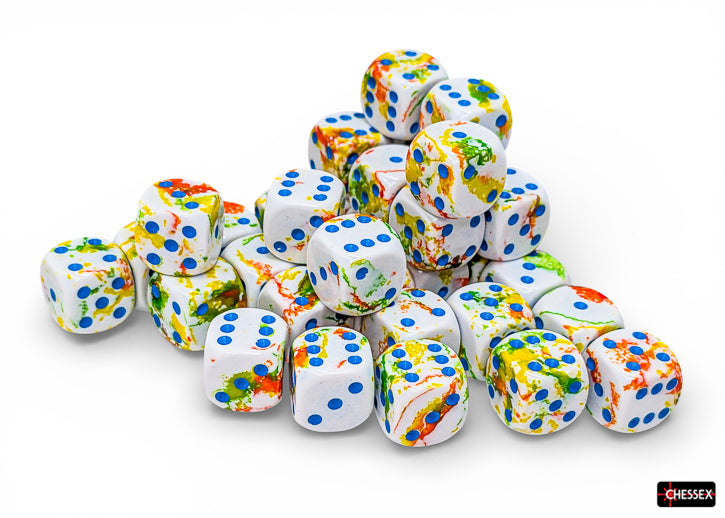 Chessex Brush Breezy/Blue Six-Sided 12mm Dice