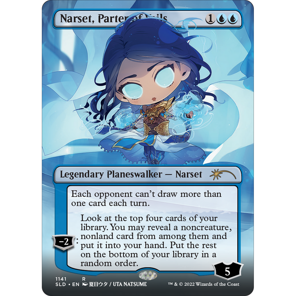 Narset, Parter of Veils (Borderless) (SLD-1141) - Secret Lair Drop (Borderless) Foil
