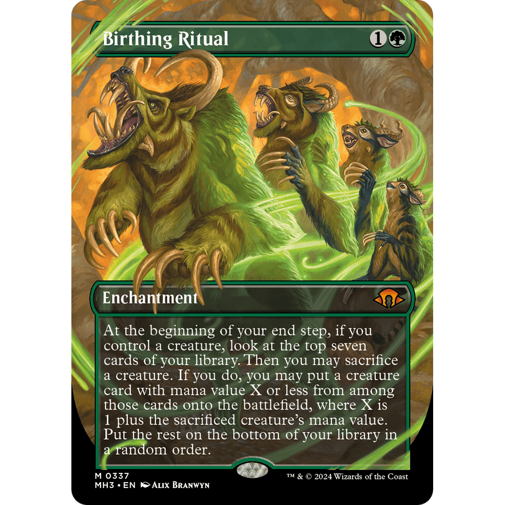 Birthing Ritual (MH3-337) - Modern Horizons 3 (Borderless) Foil