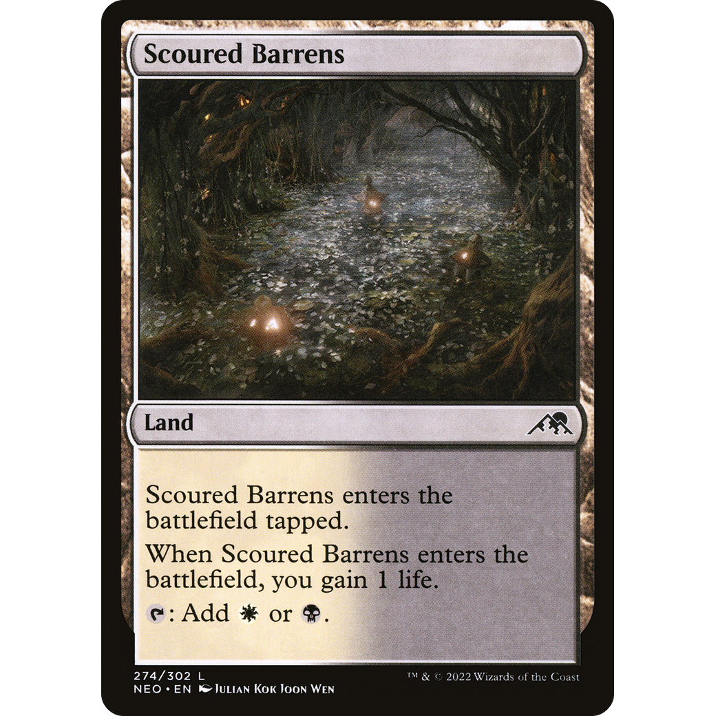 Scoured Barrens (NEO-274) - Kamigawa: Neon Dynasty Foil