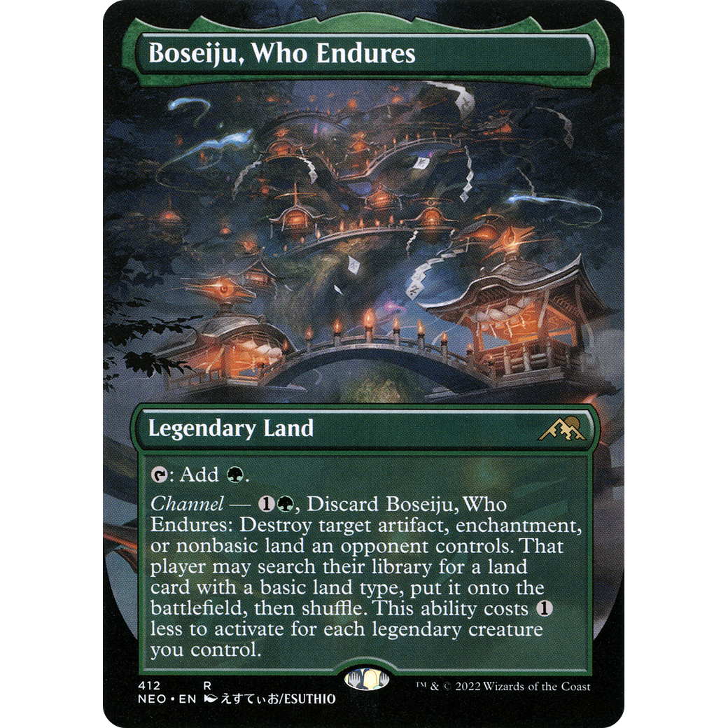 Boseiju, Who Endures (NEO-412) - Kamigawa: Neon Dynasty (Borderless) Foil