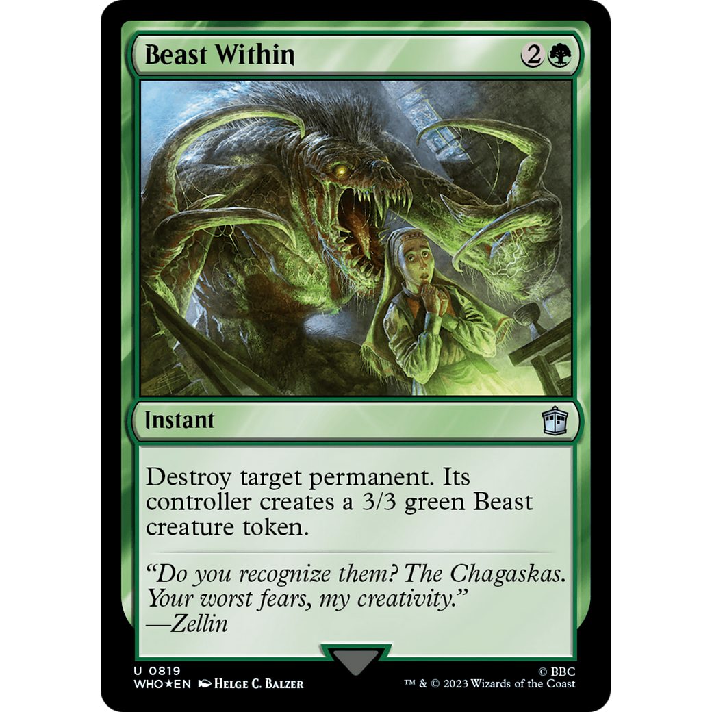 Beast Within (Surge Foil) (WHO-819) - Doctor Who Foil