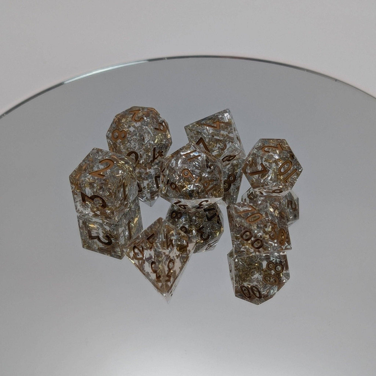 Emberlight Veil - 7 Piece Luxury D&D Dice Set