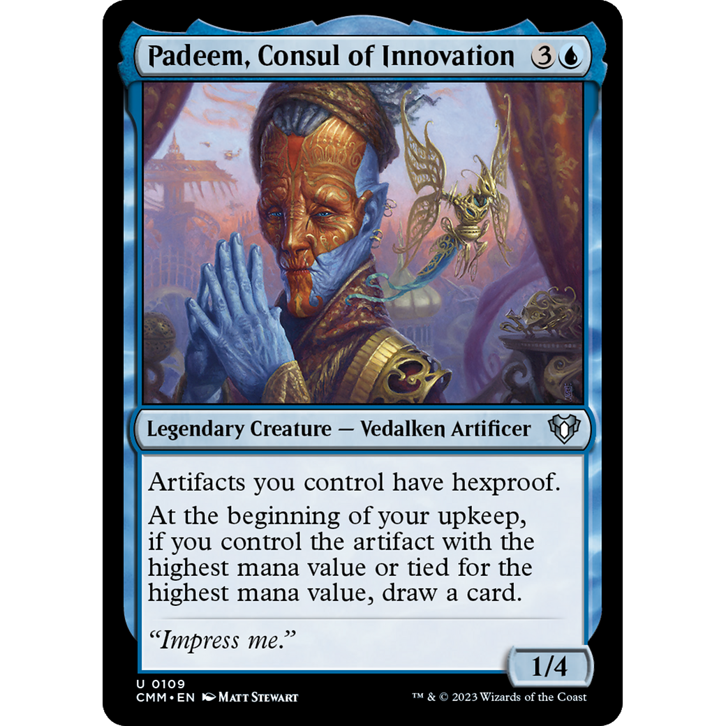 Padeem, Consul of Innovation (CMM-109) - Commander Masters Foil