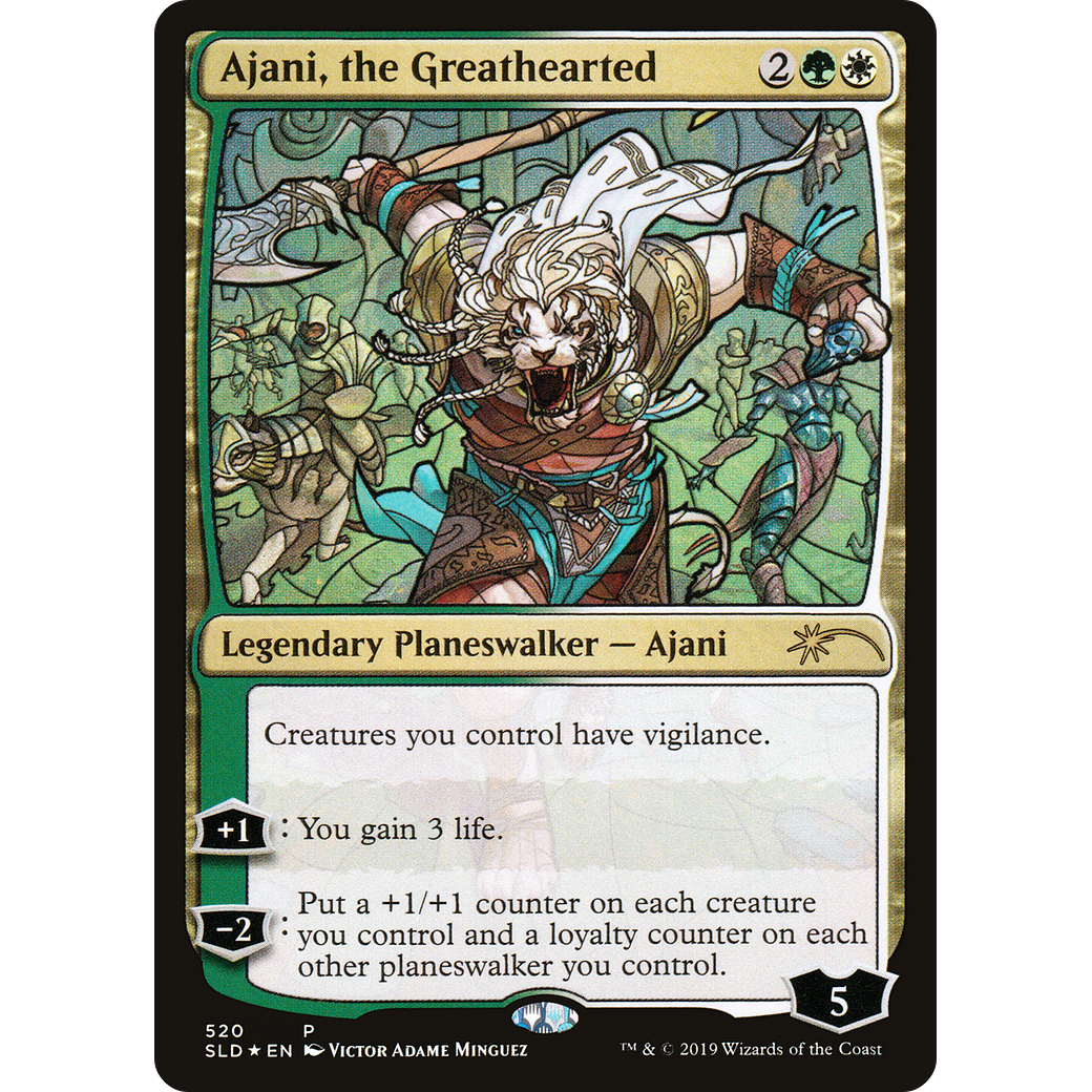 Ajani, the Greathearted (Stained Glass) (SLD-520) - Secret Lair Drop Foil