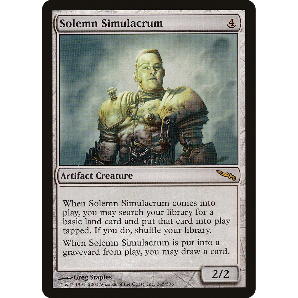 Solemn Simulacrum (MRD-245) - Mirrodin Foil