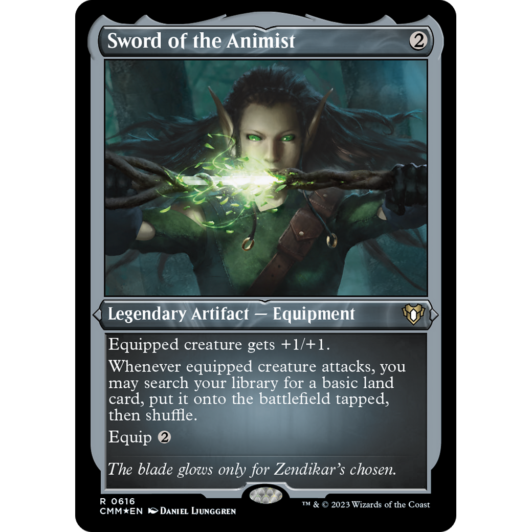 Sword of the Animist (CMM-616) - Commander Masters Etched Foil