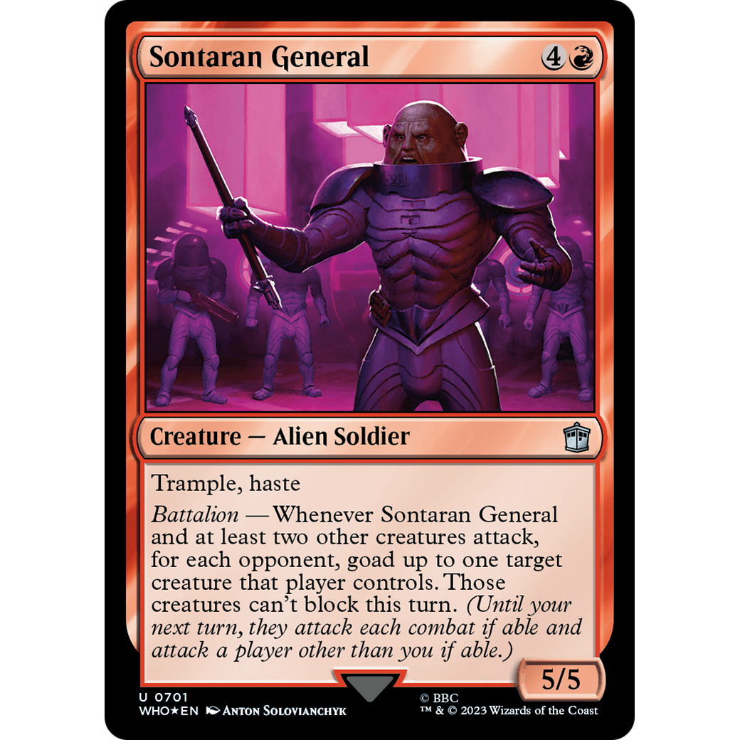 Sontaran General (Surge Foil) (WHO-701) - Doctor Who Foil