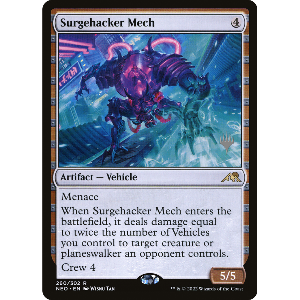 Surgehacker Mech (PPNEO-260P) - Kamigawa: Neon Dynasty Promos