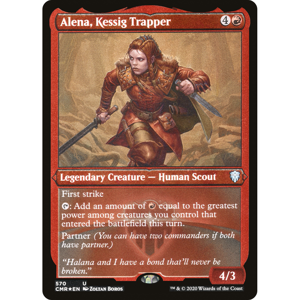 Alena, Kessig Trapper (Foil Etched) (CMR-570) - Commander Legends Foil