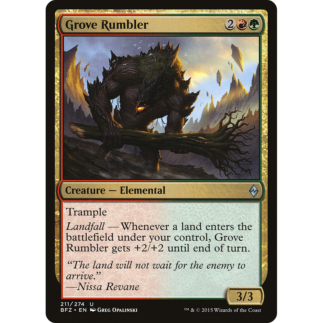 Grove Rumbler (BFZ-211) - Battle for Zendikar Foil