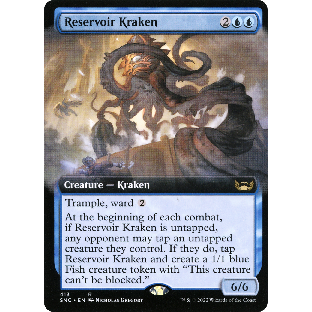 Reservoir Kraken (Extended Art) (SNC-413) - Streets of New Capenna: (Extended Art) Foil