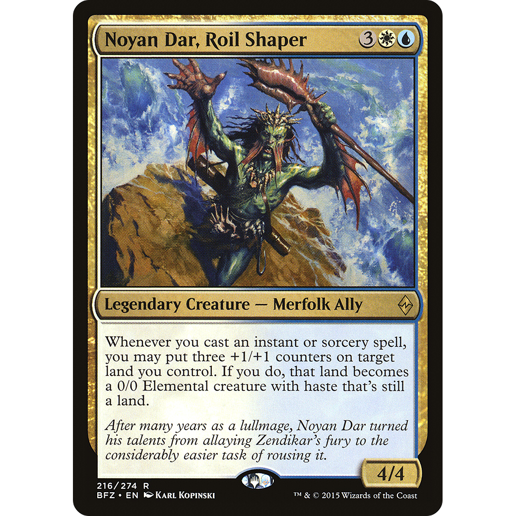 Noyan Dar, Roil Shaper (BFZ-216) - Battle for Zendikar Foil