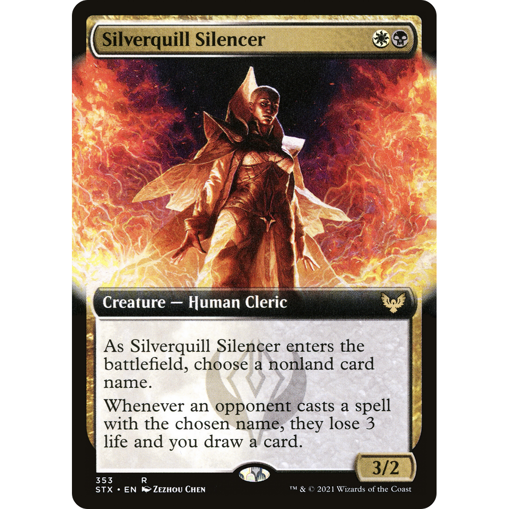 Silverquill Silencer (Extended Art) (STX-353) - Strixhaven: School of Mages: (Extended Art) Foil