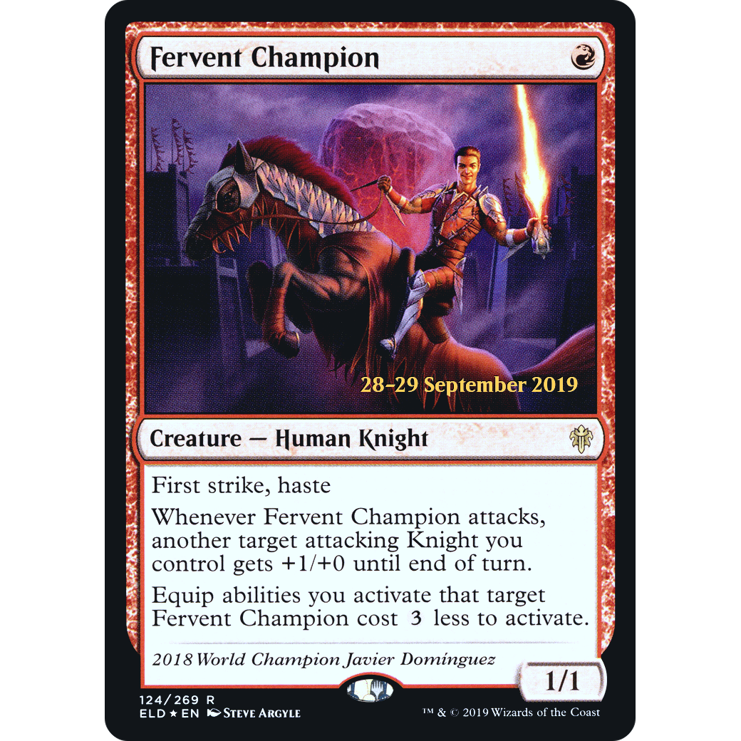 Fervent Champion (PRE-124) - Throne of Eldraine Promos Foil