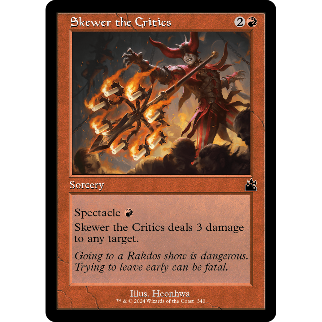 Skewer the Critics (RVR-340) - Ravnica Remastered