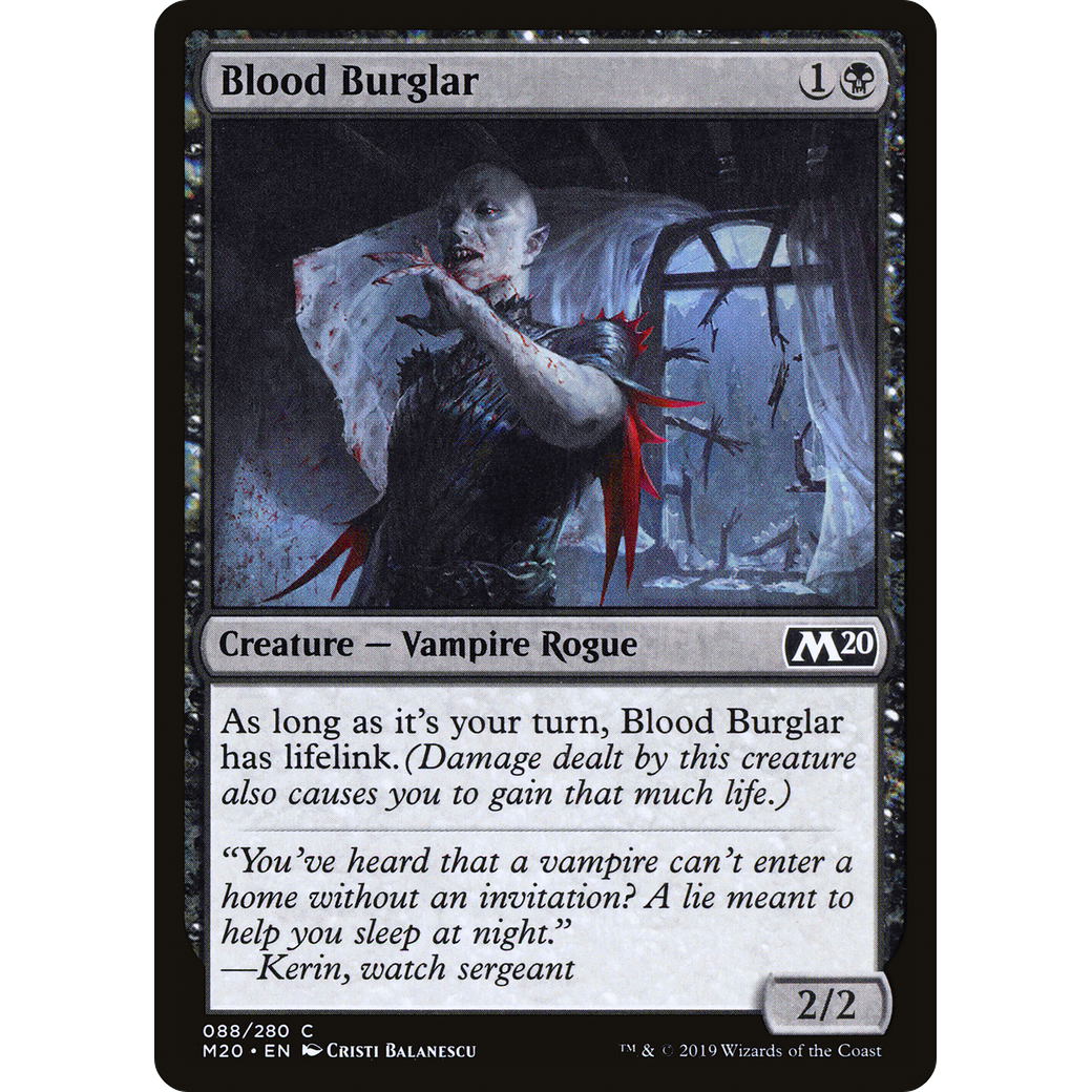 Blood Burglar (M20-088) - Core Set 2020 Foil