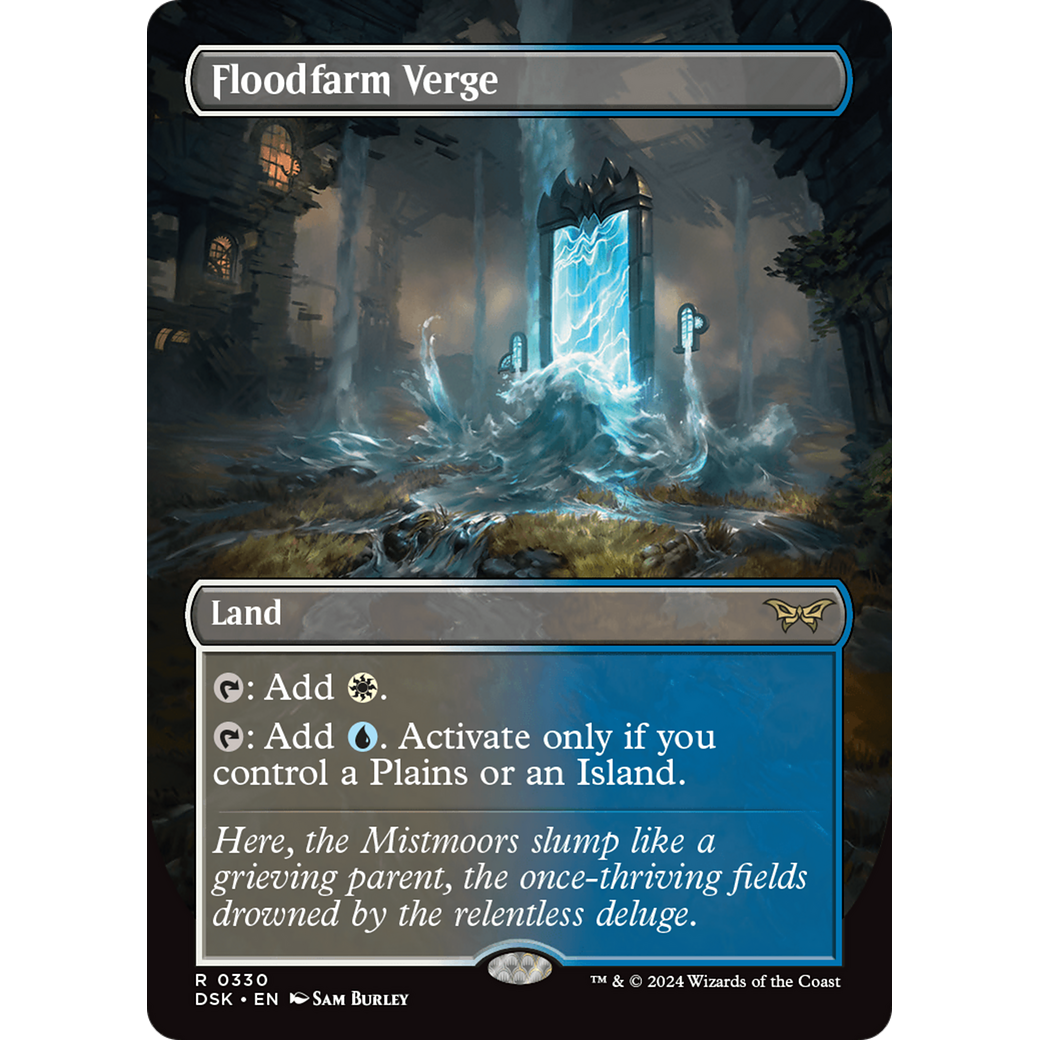 Floodfarm Verge (Borderless) (DSK-330) - Duskmourn: House of Horror (Borderless) Foil