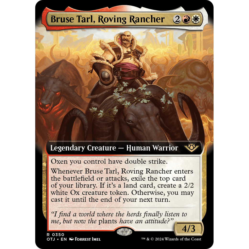 Bruse Tarl, Roving Rancher (OTJ-350) - Outlaws of Thunder Junction: (Extended Art) Foil