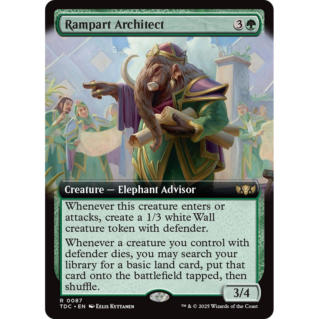 Rampart Architect (TDC-087) - Commander: Tarkir: Dragonstorm: (Extended Art)