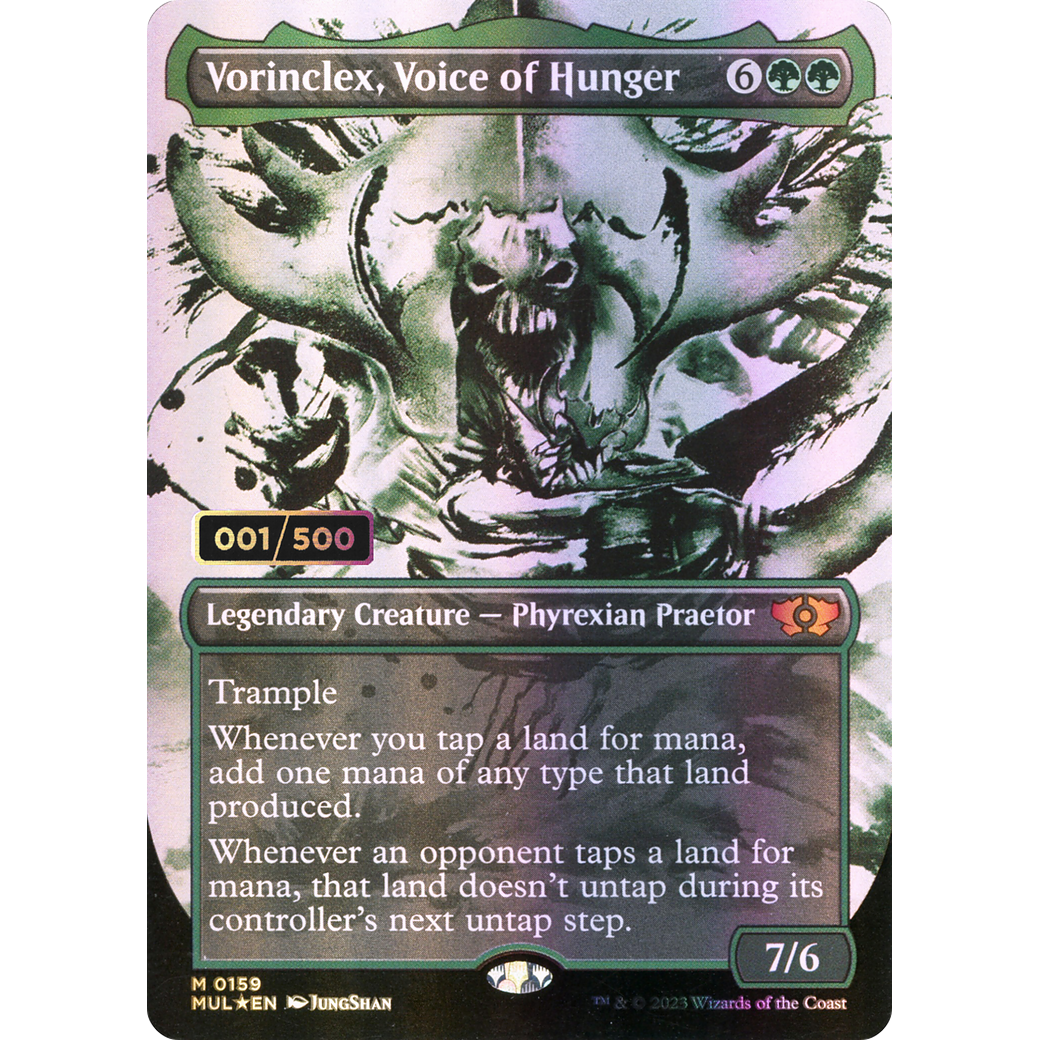 Vorinclex, Voice of Hunger (Serial Numbered) (MUL-159) - Multiverse Legends: (Showcase) (Borderless) Foil