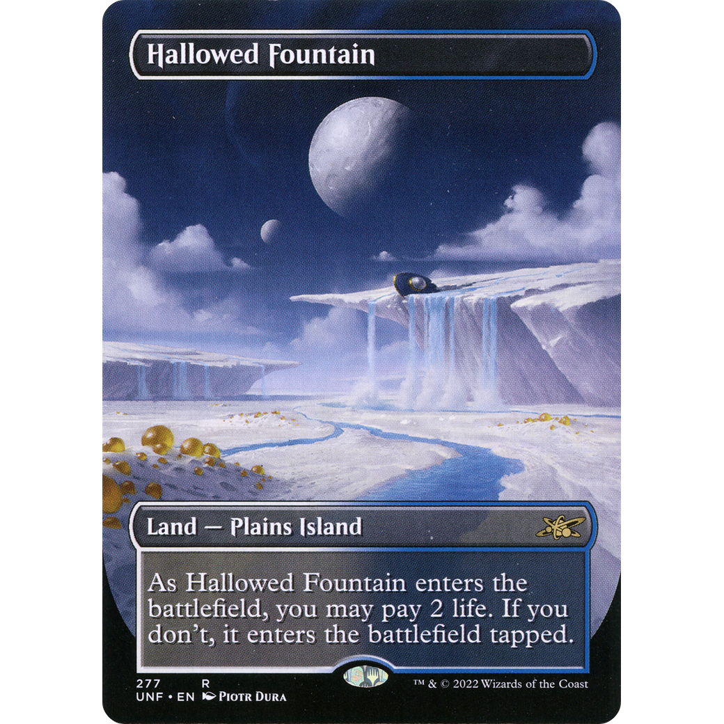 Hallowed Fountain (Borderless) (UNF-277) - Unfinity (Borderless) Foil