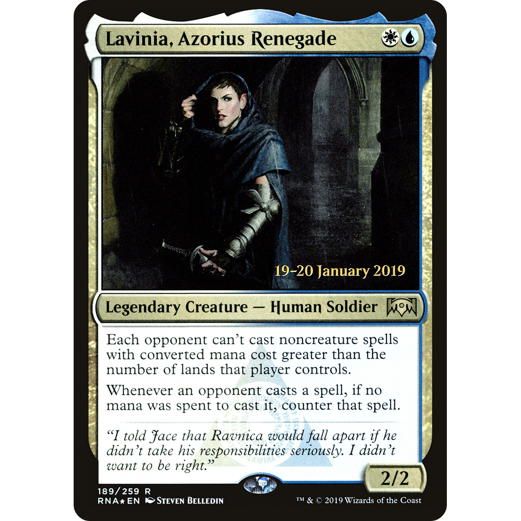 Lavinia, Azorius Renegade (PRE-189) - Ravnica Allegiance Promos Foil