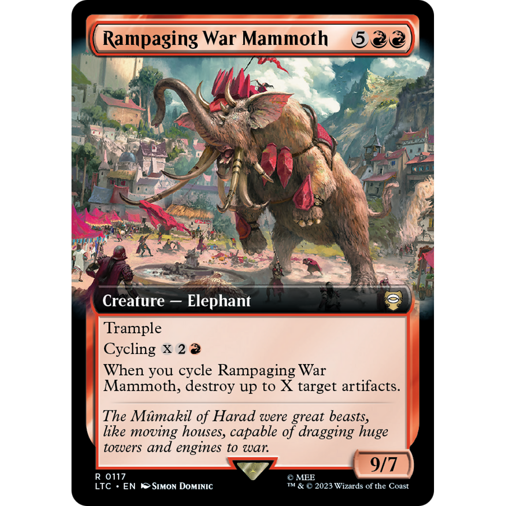 Rampaging War Mammoth (Extended Art) (LTC-117) - Tales of Middle-earth Commander: (Extended Art) Foil