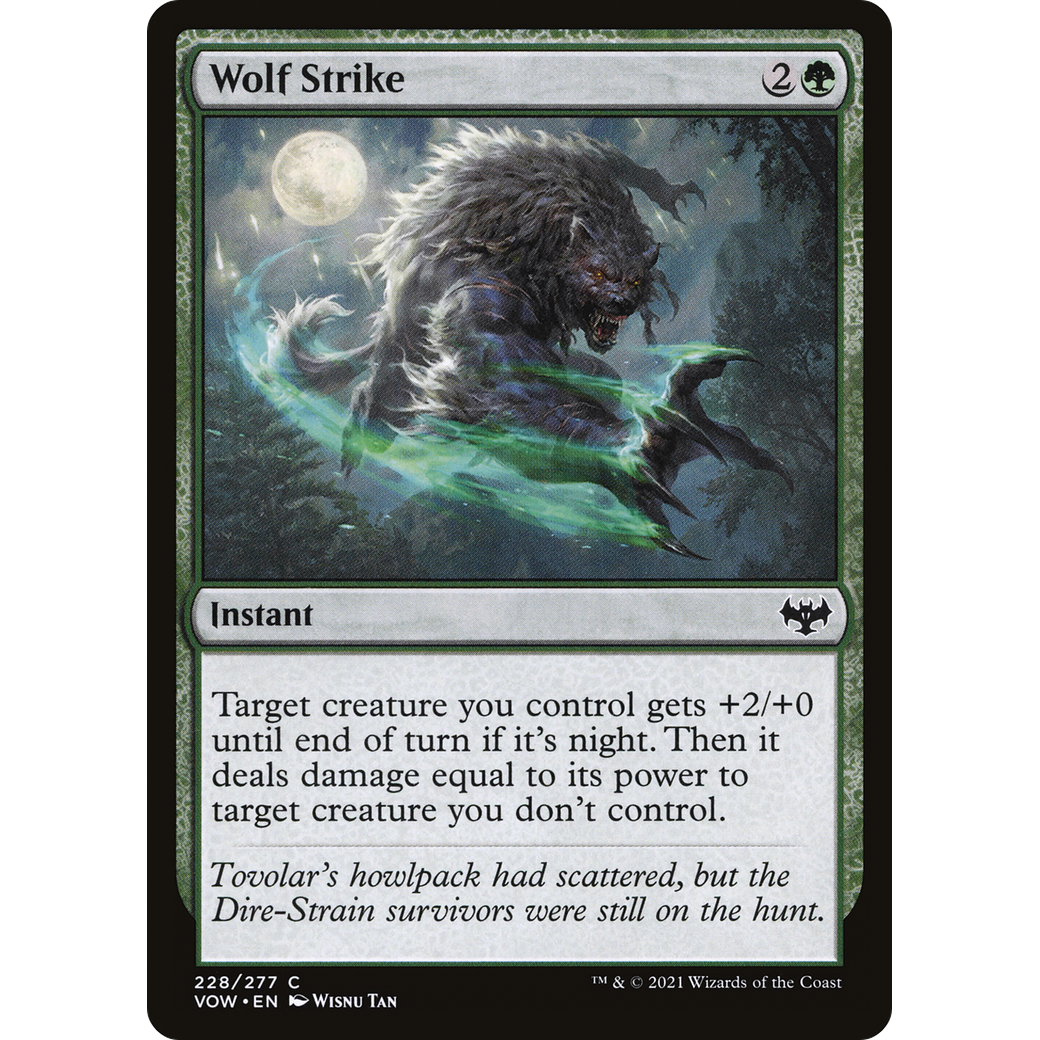 Wolf Strike (VOW-228) - Innistrad: Crimson Vow Foil