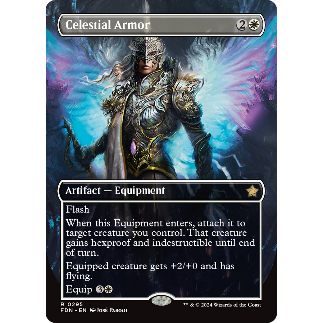 Celestial Armor (FDN-295) - Foundations (Borderless) Foil