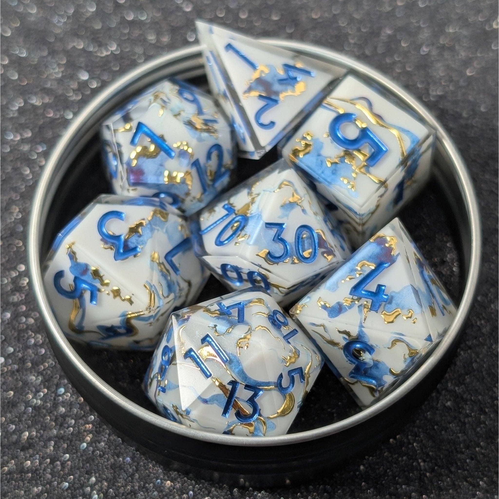 Borealis Aurum - 7 Piece Polyhedral Dice Set