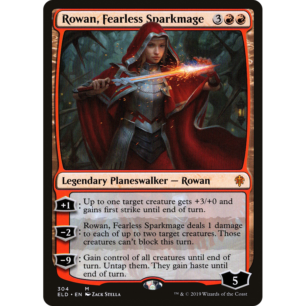 Rowan, Fearless Sparkmage (ELD-304) - Throne of Eldraine Foil