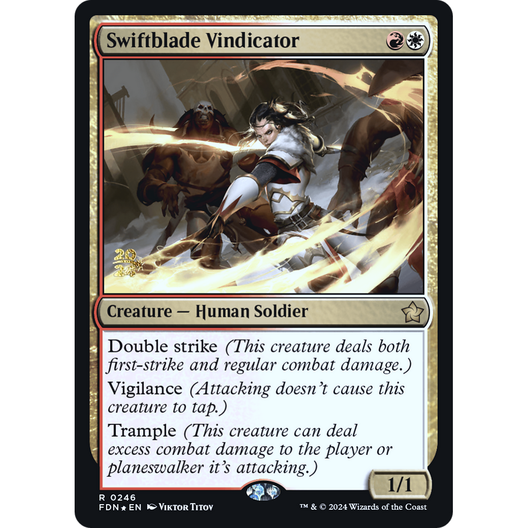 Swiftblade Vindicator (PRE-246S) - Foundations Promos Foil