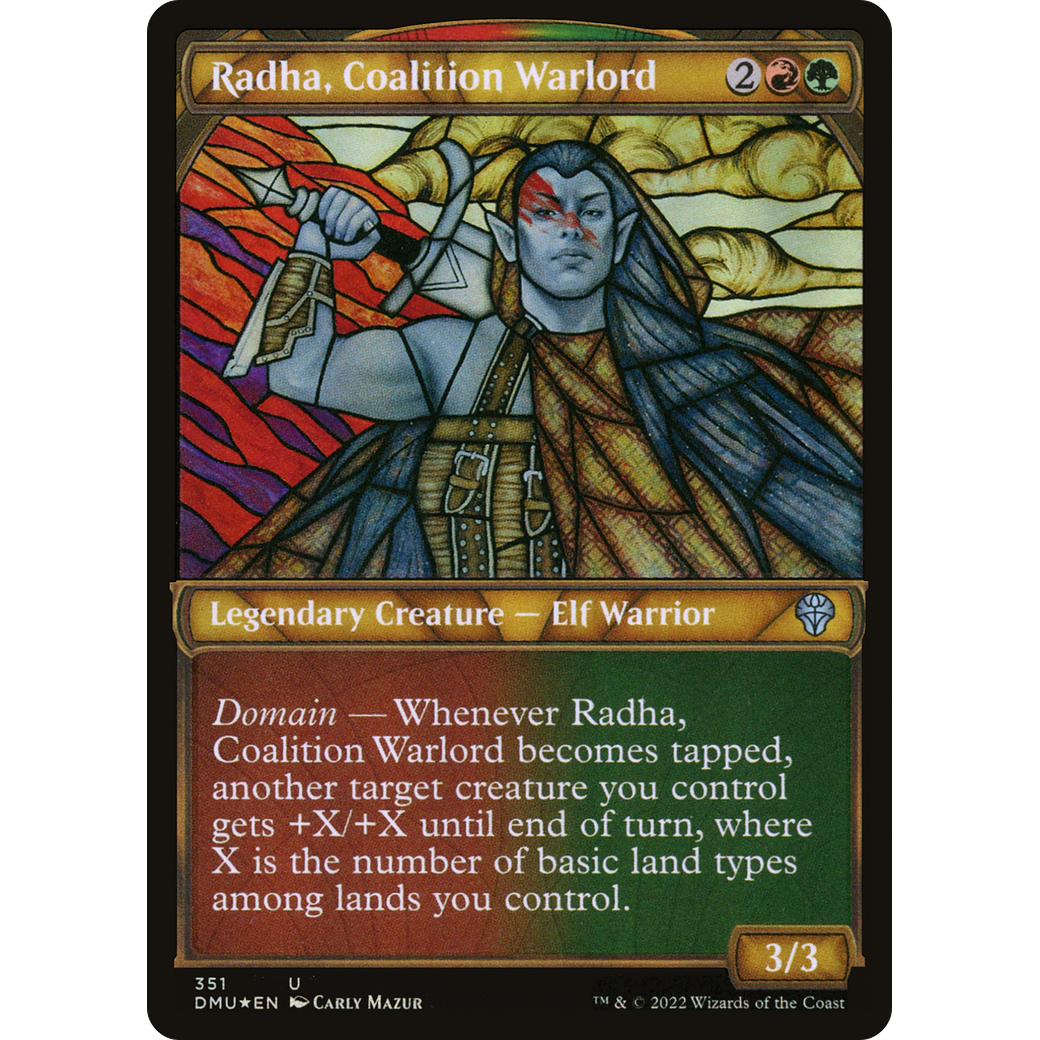Radha, Coalition Warlord (Textured Foil) (DMU-351) - Dominaria United: (Showcase) Foil