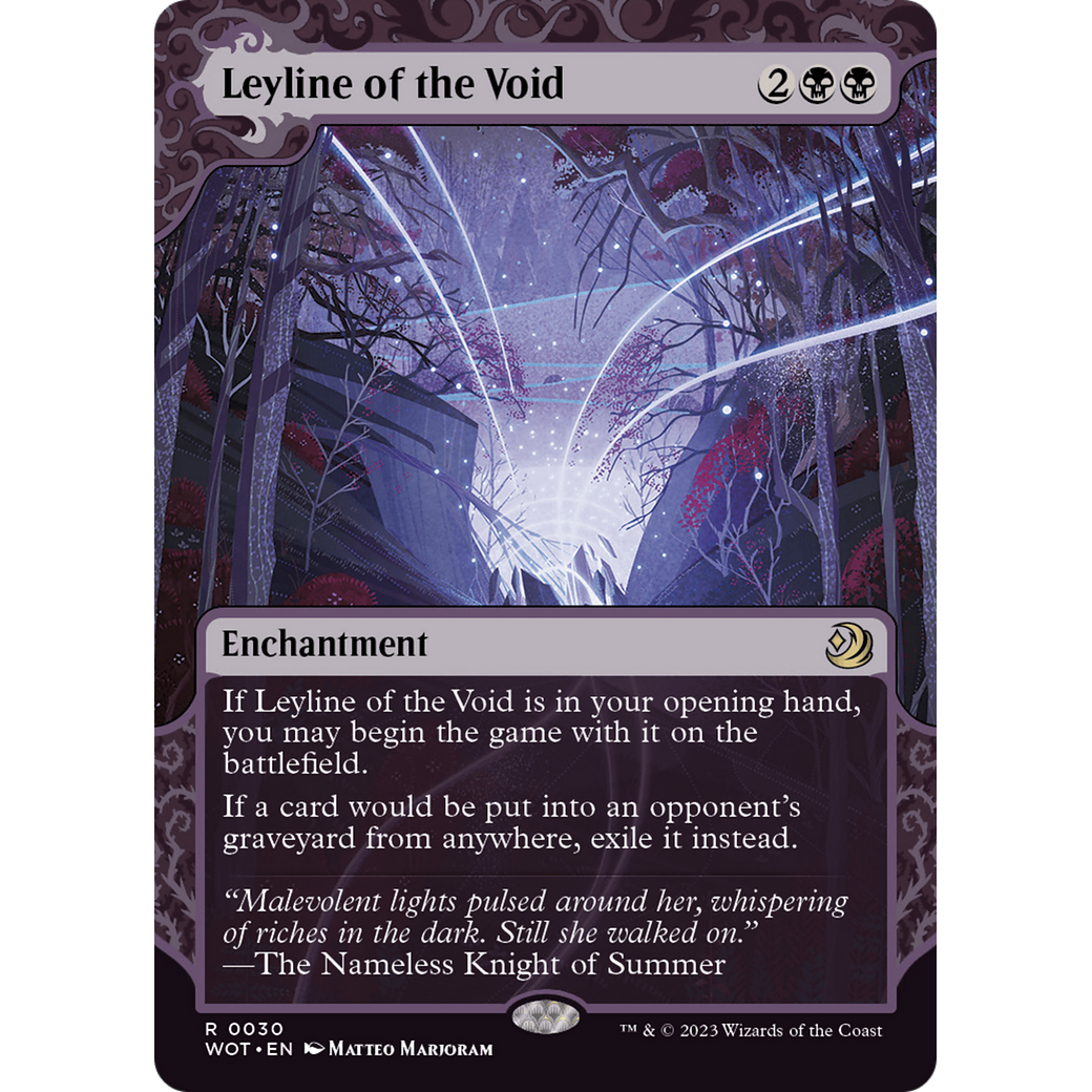 Leyline of the Void (WOT-030) - Wilds of Eldraine: Enchanting Tales: (Showcase) (Borderless) Foil
