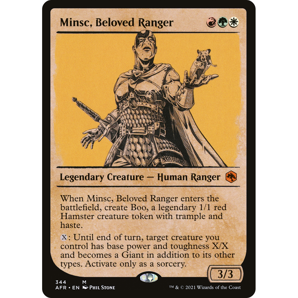 Minsc, Beloved Ranger (Showcase) (AFR-344) - Adventures in the Forgotten Realms: (Showcase) Foil