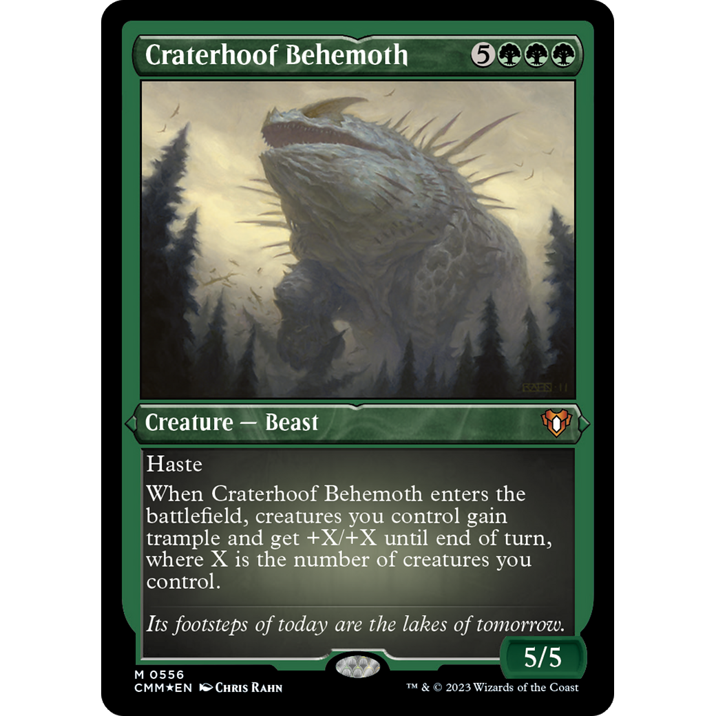 Craterhoof Behemoth (CMM-556) - Commander Masters Etched Foil