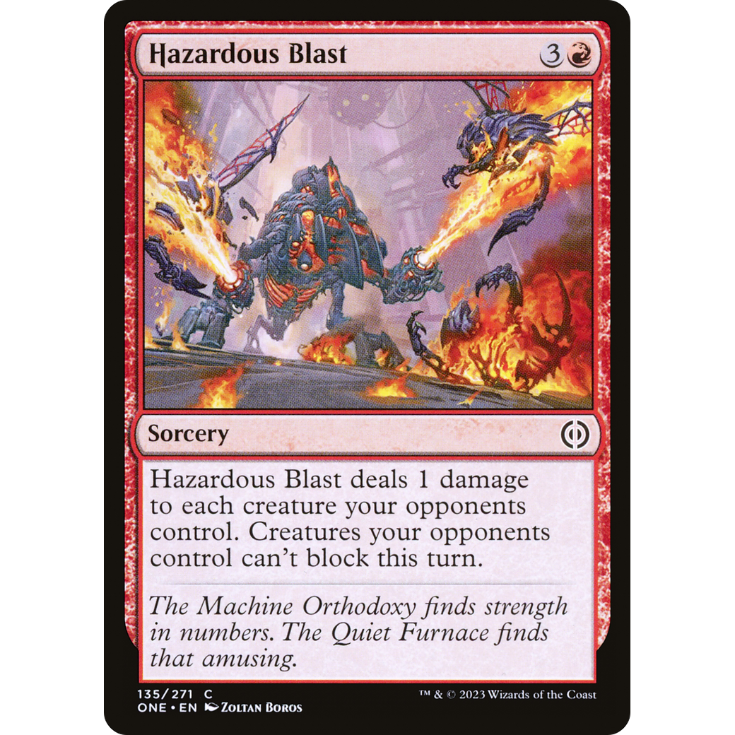 Hazardous Blast (ONE-135) - Phyrexia: All Will Be One Foil