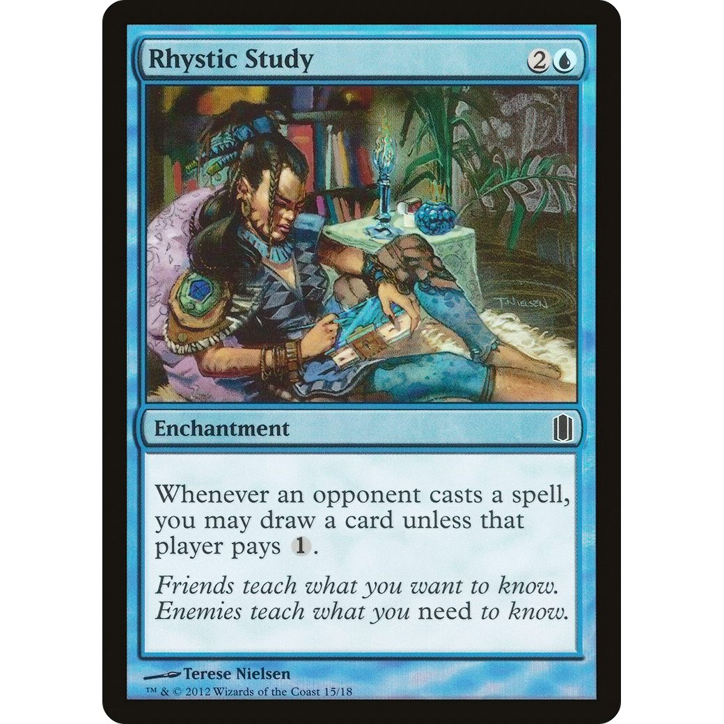 Rhystic Study (CM1-015) - Commander's Arsenal Foil