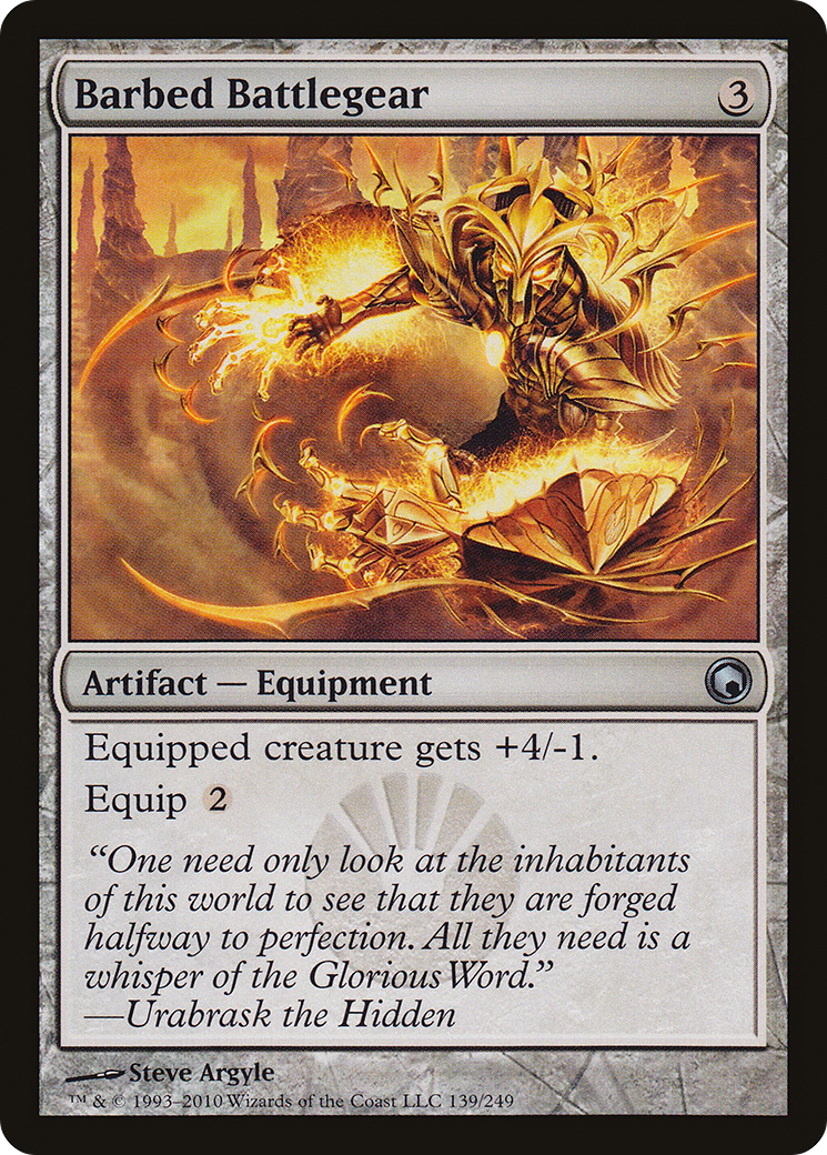 Barbed Battlegear (SOM-139) - Scars of Mirrodin