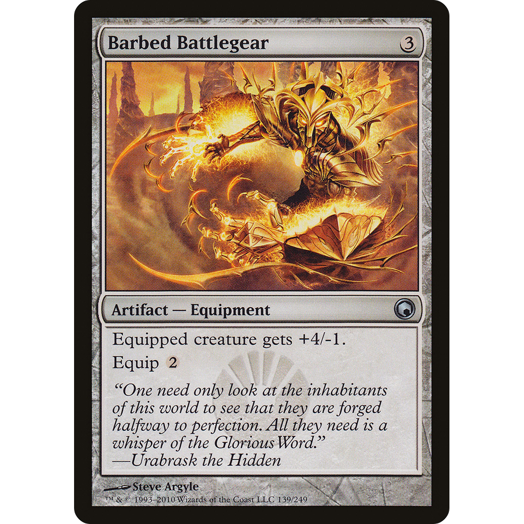 Barbed Battlegear (SOM-139) - Scars of Mirrodin Foil