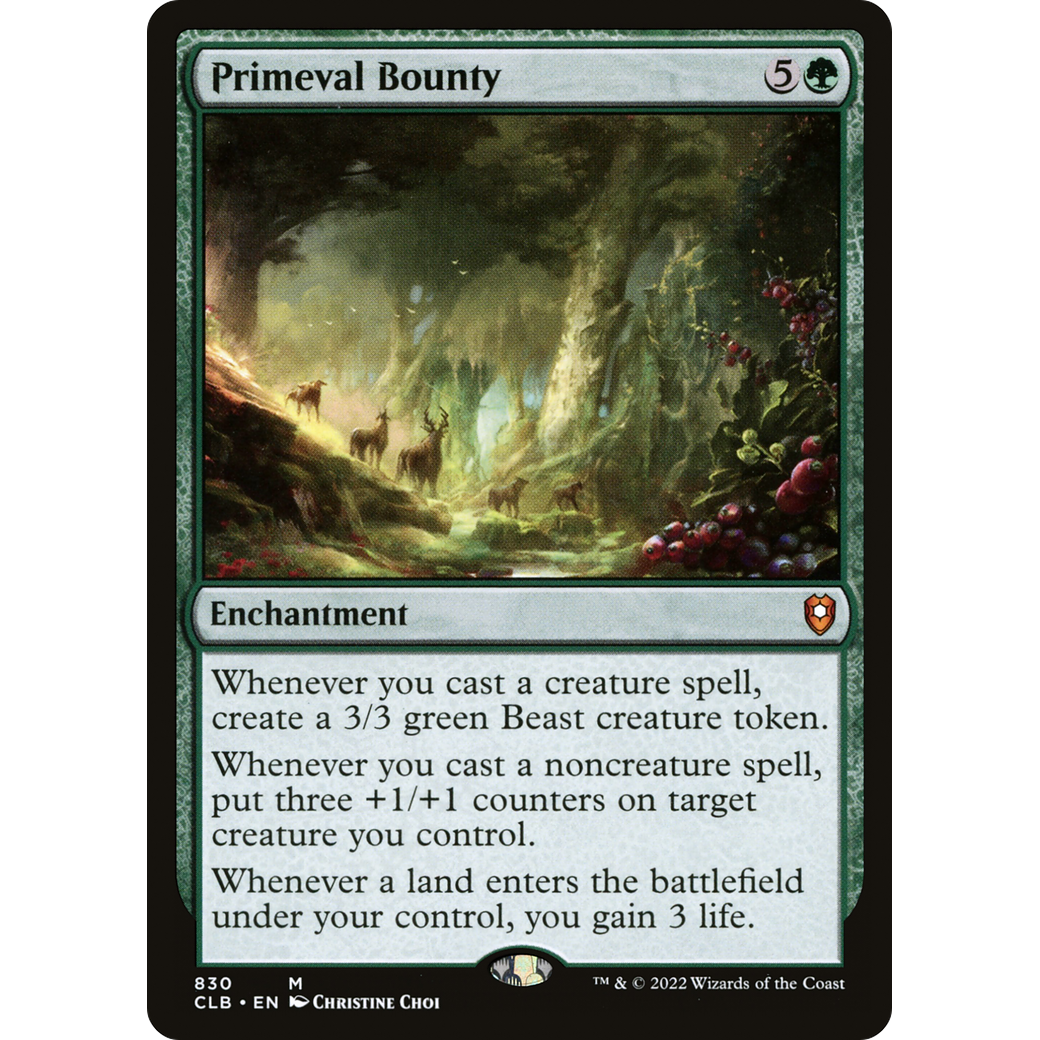 Primeval Bounty (CLB-830) - Commander Legends: Battle for Baldur's Gate
